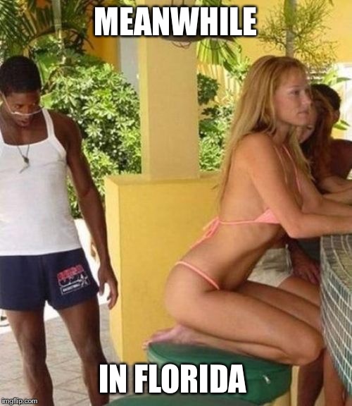 Tramp stamp | MEANWHILE IN FLORIDA | image tagged in tramp stamp | made w/ Imgflip meme maker