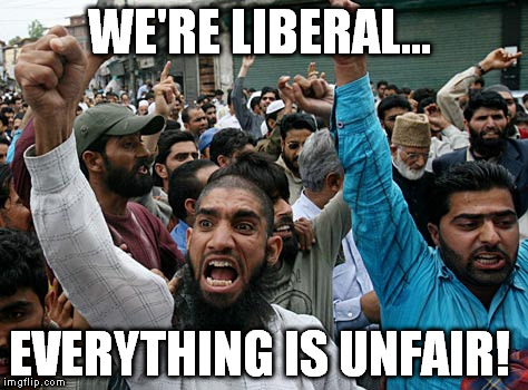 WE'RE LIBERAL... EVERYTHING IS UNFAIR! | made w/ Imgflip meme maker
