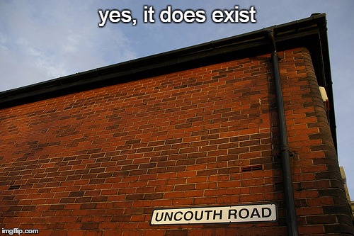 yes, it does exist | image tagged in uncouth | made w/ Imgflip meme maker