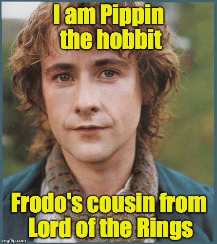 I am Pippin the hobbit Frodo's cousin from Lord of the Rings | made w/ Imgflip meme maker