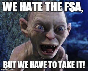 precious  | WE HATE THE FSA, BUT WE HAVE TO TAKE IT! | image tagged in precious | made w/ Imgflip meme maker