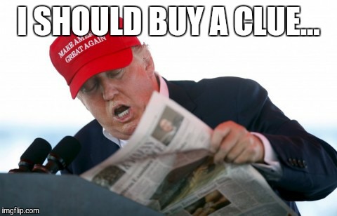 With all that money... | I SHOULD BUY A CLUE... | image tagged in trump should buy,trump | made w/ Imgflip meme maker