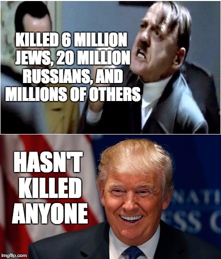 KILLED 6 MILLION JEWS, 20 MILLION RUSSIANS, AND MILLIONS OF OTHERS HASN'T KILLED ANYONE | made w/ Imgflip meme maker