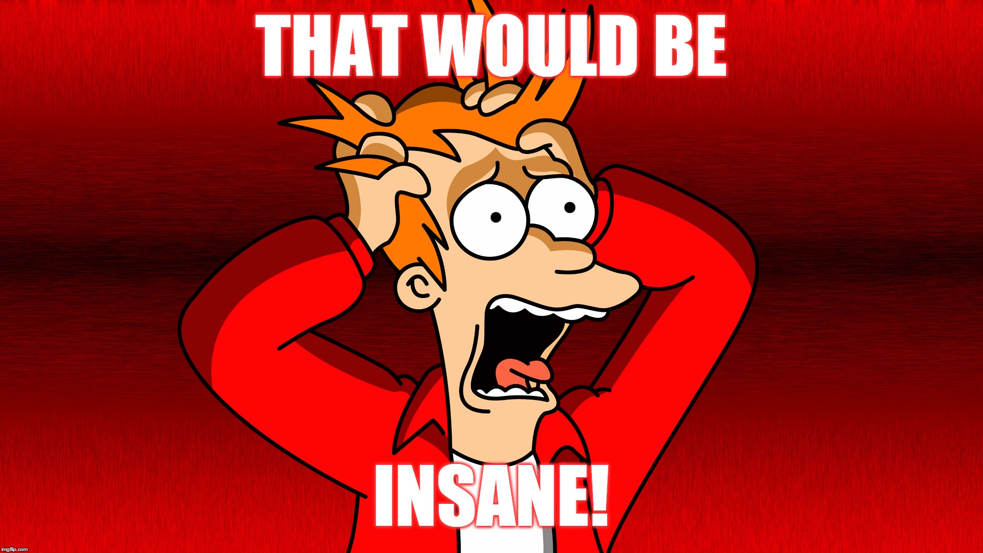 Fry Panic | THAT WOULD BE INSANE! | image tagged in fry panic | made w/ Imgflip meme maker