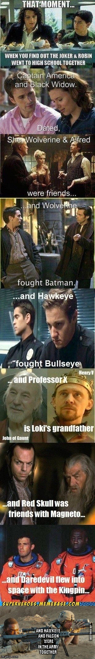 AND HAWKEYE AND FALCON WERE IN THE ARMY TOGETHER | image tagged in memes | made w/ Imgflip meme maker