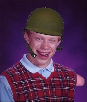 One arm bad luck brian Blank Meme Template