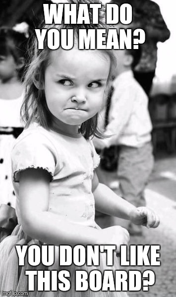 Angry Toddler Meme | WHAT DO YOU MEAN? YOU DON'T LIKE THIS BOARD? | image tagged in memes,angry toddler | made w/ Imgflip meme maker