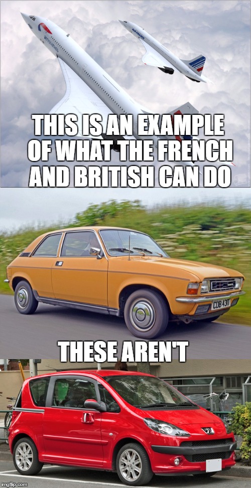 The things you can do when you set your mind to it... | THIS IS AN EXAMPLE OF WHAT THE FRENCH AND BRITISH CAN DO; THESE AREN'T | image tagged in concorde,memes | made w/ Imgflip meme maker