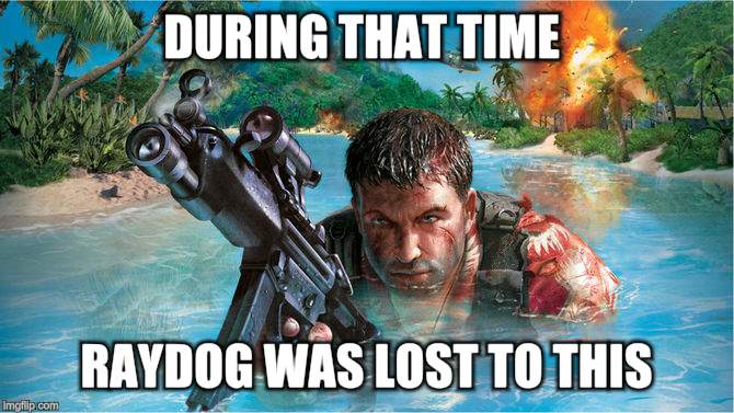DURING THAT TIME RAYDOG WAS LOST TO THIS | made w/ Imgflip meme maker