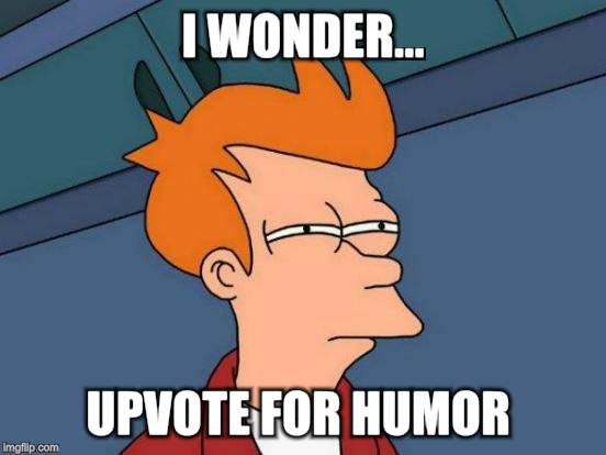 Futurama Fry Meme | I WONDER... UPVOTE FOR HUMOR | image tagged in memes,futurama fry | made w/ Imgflip meme maker