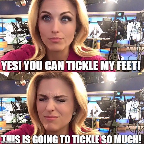 YES! YOU CAN TICKLE MY FEET! THIS IS GOING TO TICKLE SO MUCH! | image tagged in alexis smith | made w/ Imgflip meme maker