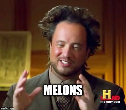 Ancient Aliens Meme | MELONS | image tagged in memes,ancient aliens | made w/ Imgflip meme maker