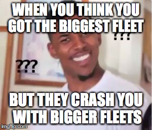 Nick Young | WHEN YOU THINK YOU GOT THE BIGGEST FLEET; BUT THEY CRASH YOU WITH BIGGER FLEETS | image tagged in nick young | made w/ Imgflip meme maker