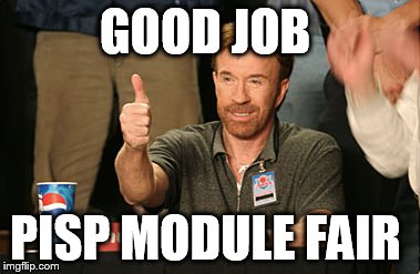 Chuck Norris Approves Meme | GOOD JOB; PISP MODULE FAIR | image tagged in memes,chuck norris approves | made w/ Imgflip meme maker