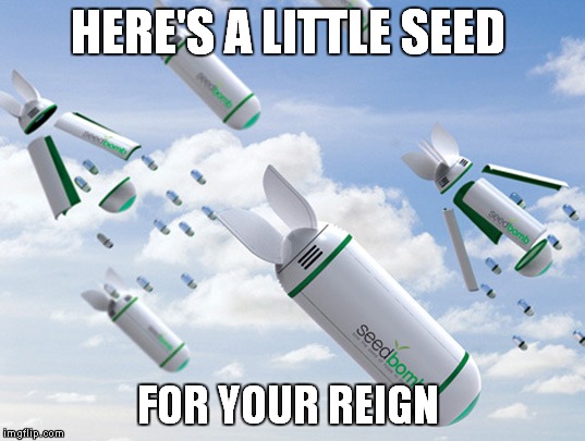 HERE'S A LITTLE SEED FOR YOUR REIGN | made w/ Imgflip meme maker