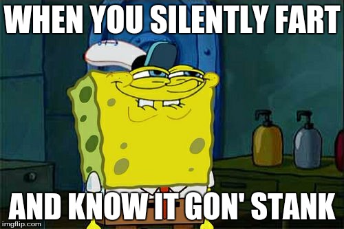 Don't You Squidward Meme | WHEN YOU SILENTLY FART; AND KNOW IT GON' STANK | image tagged in memes,dont you squidward | made w/ Imgflip meme maker