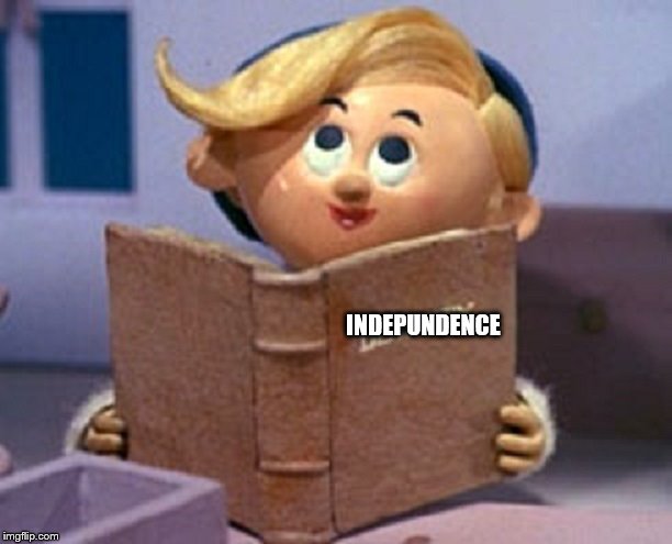 Independent Hermie | INDEPUNDENCE | image tagged in independent hermie,memes,christmas | made w/ Imgflip meme maker