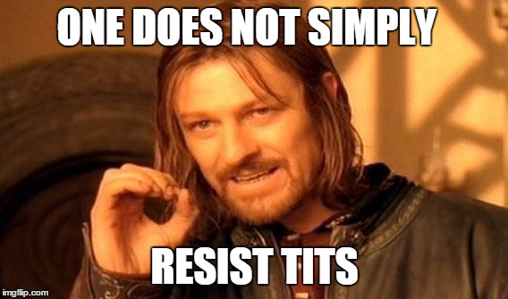 One Does Not Simply | ONE DOES NOT SIMPLY; RESIST TITS | image tagged in memes,one does not simply | made w/ Imgflip meme maker