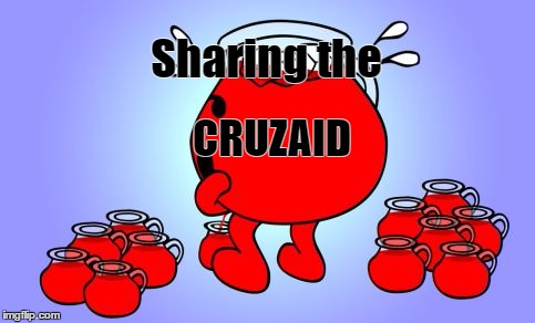 CRUZAID | Sharing the; CRUZAID | image tagged in sharing | made w/ Imgflip meme maker