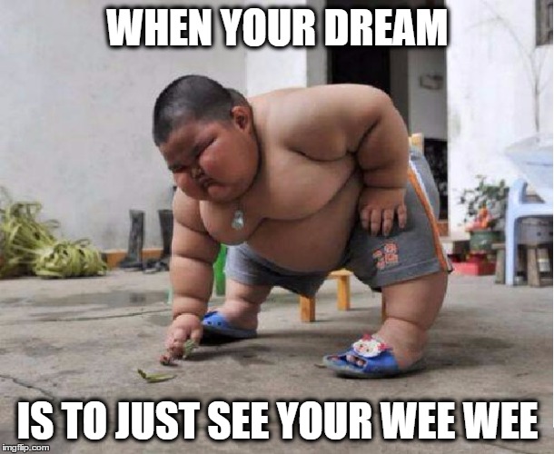 WHEN YOUR DREAM IS TO JUST SEE YOUR WEE WEE | made w/ Imgflip meme maker