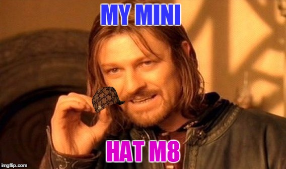 One Does Not Simply Meme | MY MINI; HAT M8 | image tagged in memes,one does not simply,scumbag | made w/ Imgflip meme maker