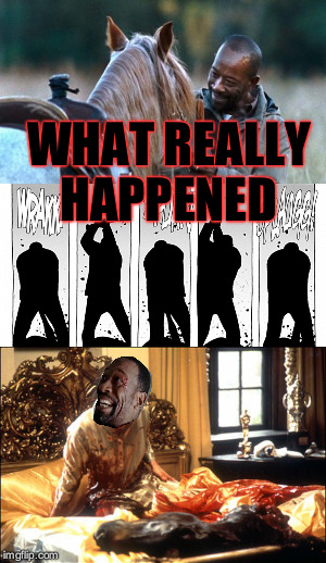 TWD horses | WHAT REALLY HAPPENED | image tagged in the walking dead,negan | made w/ Imgflip meme maker