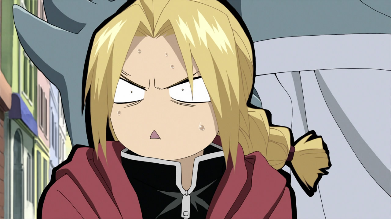 Edward Elric Angry/Shocked Blank Meme Template. 