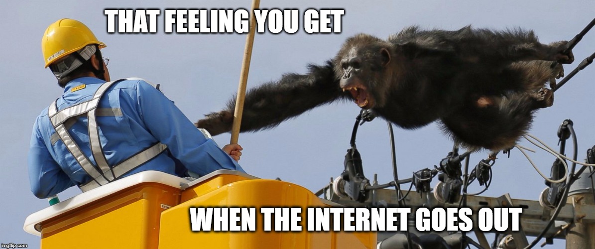 MaDmonkey | THAT FEELING YOU GET; WHEN THE INTERNET GOES OUT | image tagged in mad max | made w/ Imgflip meme maker