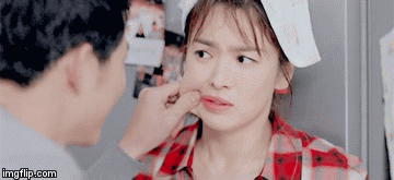 When your bf said "you always looks cute"!! | image tagged in gifs,cute | made w/ Imgflip video-to-gif maker