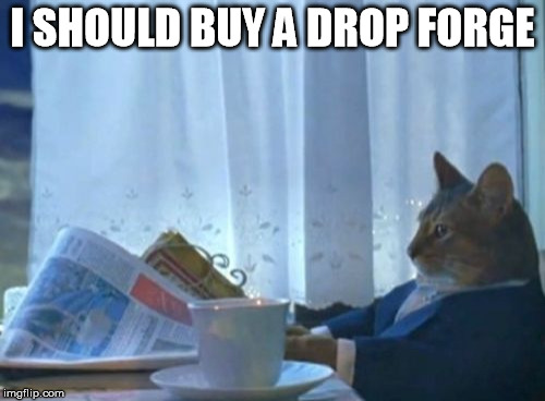 I Should Buy A Boat Cat | I SHOULD BUY A DROP FORGE | image tagged in memes,i should buy a boat cat | made w/ Imgflip meme maker
