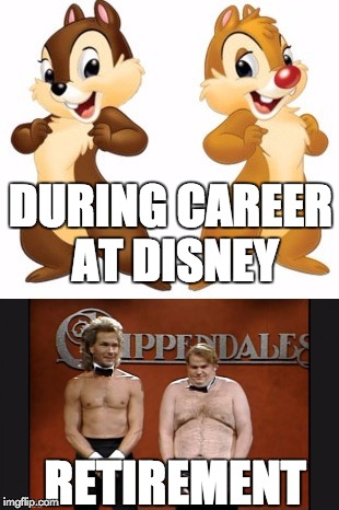 Disney characters after they do into retirement. | DURING CAREER AT DISNEY; RETIREMENT | image tagged in kids | made w/ Imgflip meme maker