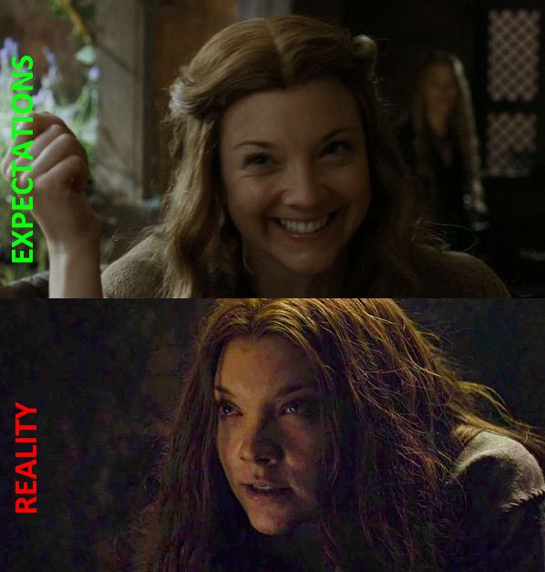 High Quality Margaery Tyrell Expectations vs Reality Blank Meme Template