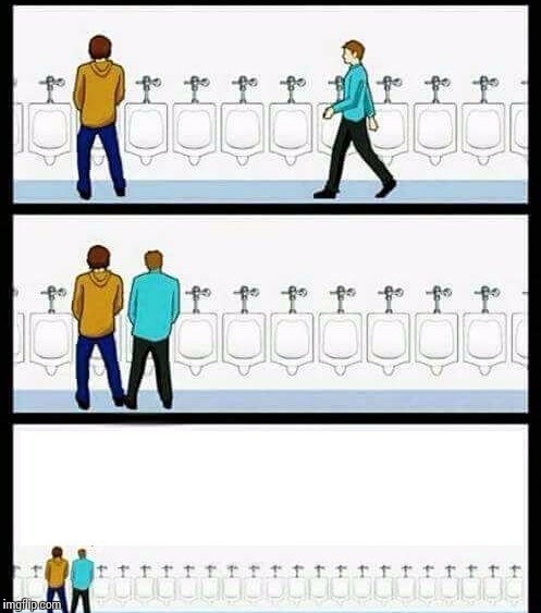 Urinal Guy (More text room) Blank Meme Template