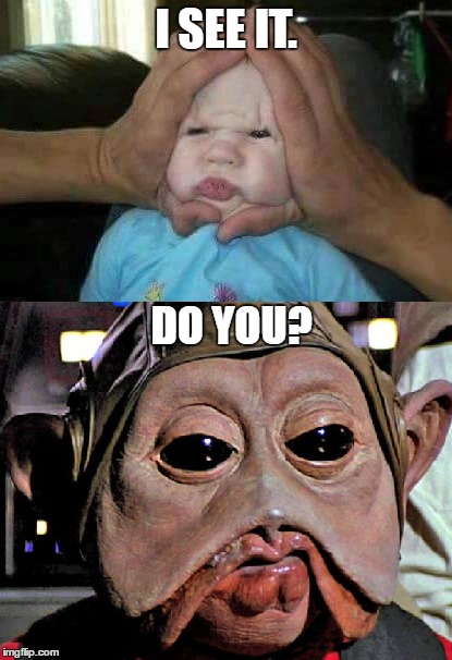 Nien Nunb | I SEE IT. DO YOU? | image tagged in star wars,angry baby,return of the jedi | made w/ Imgflip meme maker