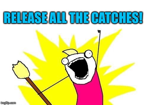 X All The Y Meme | RELEASE ALL THE CATCHES! | image tagged in memes,x all the y | made w/ Imgflip meme maker