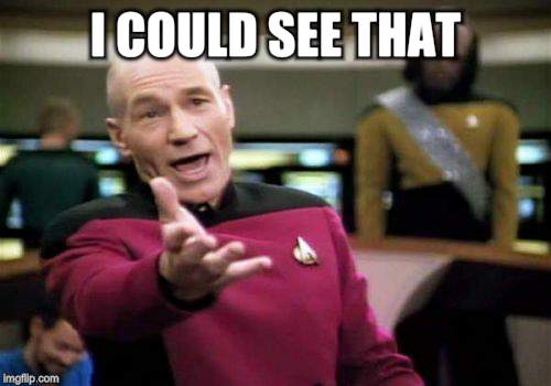 Picard Wtf Meme | I COULD SEE THAT | image tagged in memes,picard wtf | made w/ Imgflip meme maker