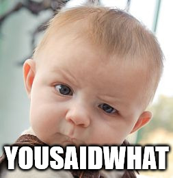 Skeptical Baby Meme | YOUSAIDWHAT | image tagged in memes,skeptical baby | made w/ Imgflip meme maker