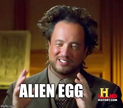 Ancient Aliens Meme | ALIEN EGG | image tagged in memes,ancient aliens | made w/ Imgflip meme maker