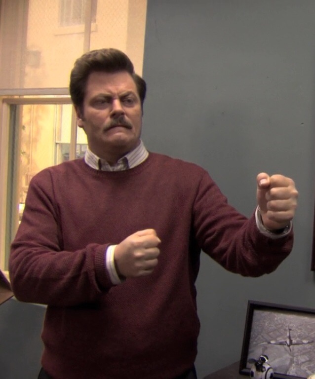 High Quality Ron Swanson manly  Blank Meme Template