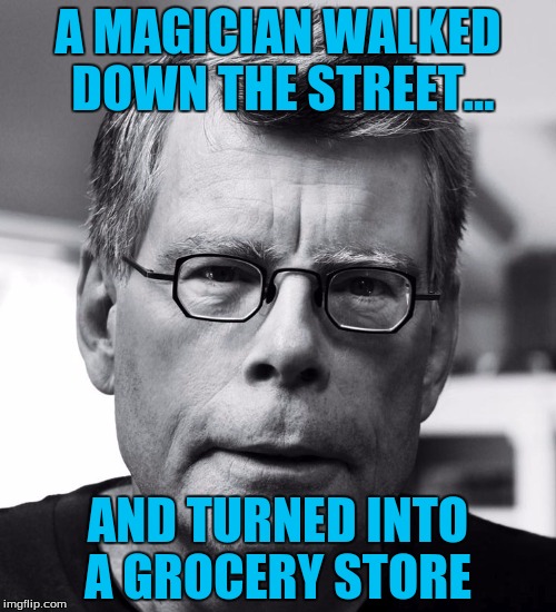 Thinker | A MAGICIAN WALKED DOWN THE STREET... AND TURNED INTO A GROCERY STORE | image tagged in thinker,puns,magic | made w/ Imgflip meme maker