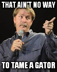 THAT AIN'T NO WAY TO TAME A GATOR | made w/ Imgflip meme maker