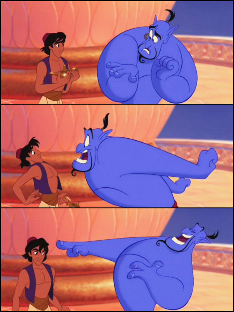 High Quality Genie no way Blank Meme Template