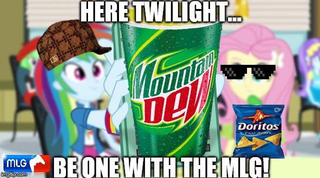  HERE TWILIGHT... BE ONE WITH THE MLG! | image tagged in mlg | made w/ Imgflip meme maker