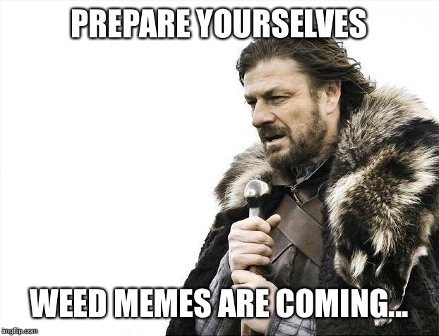 Brace Yourselves X is Coming Meme | PREPARE YOURSELVES; WEED MEMES ARE COMING... | image tagged in memes,brace yourselves x is coming | made w/ Imgflip meme maker