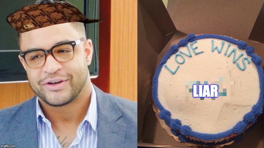Pastor altered Cake and blamed Whole Foods | LIAR | image tagged in lovewins,pastor,cake,wholefoods | made w/ Imgflip meme maker
