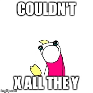 Sad X All The Y Meme | COULDN'T; X ALL THE Y | image tagged in memes,sad x all the y | made w/ Imgflip meme maker