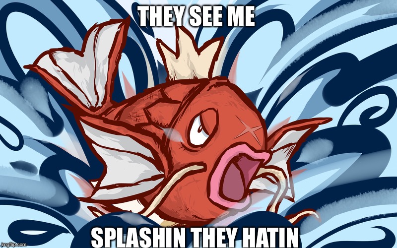THEY SEE ME; SPLASHIN THEY HATIN | image tagged in funny | made w/ Imgflip meme maker