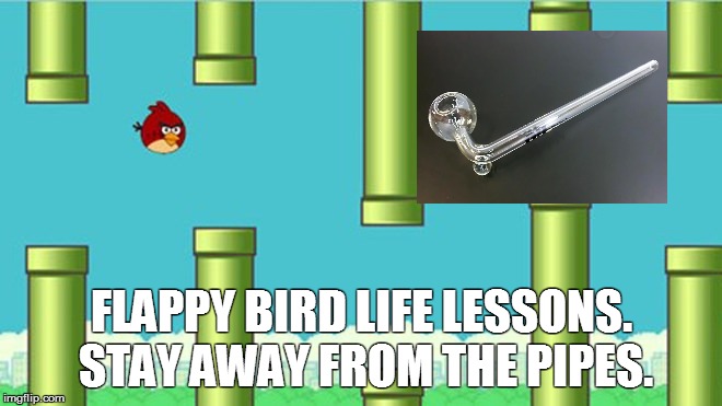 FLAPPY BIRD LIFE LESSONS. STAY AWAY FROM THE PIPES. | made w/ Imgflip meme maker