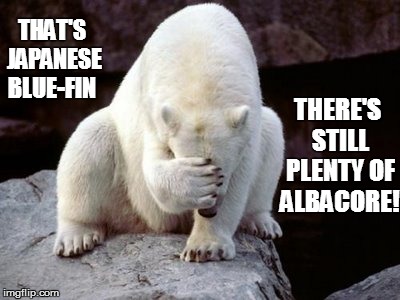THAT'S JAPANESE BLUE-FIN THERE'S STILL PLENTY OF ALBACORE! | made w/ Imgflip meme maker