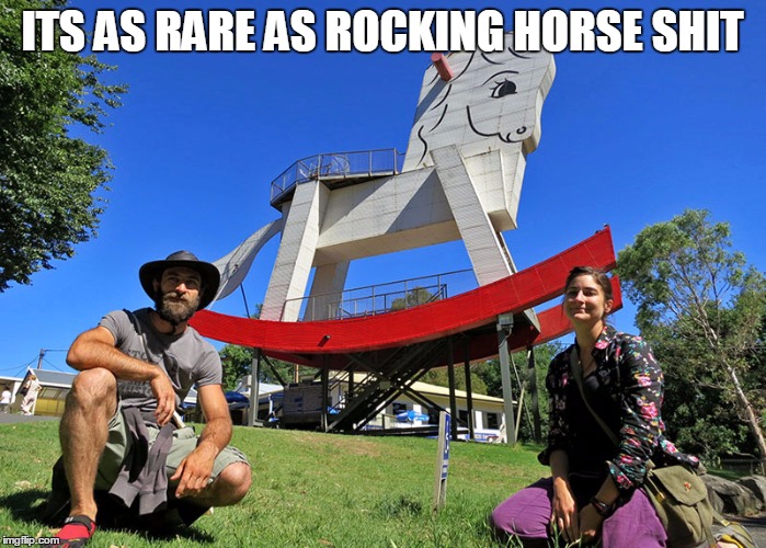 ITS AS RARE AS ROCKING HORSE SHIT | made w/ Imgflip meme maker